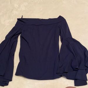 Blue off the shoulder top